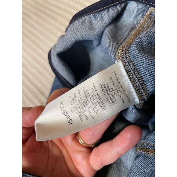 Free People We The Free High Roller Jumpsuit Overalls Medium Wash Boho Large - Picture 14 of 15